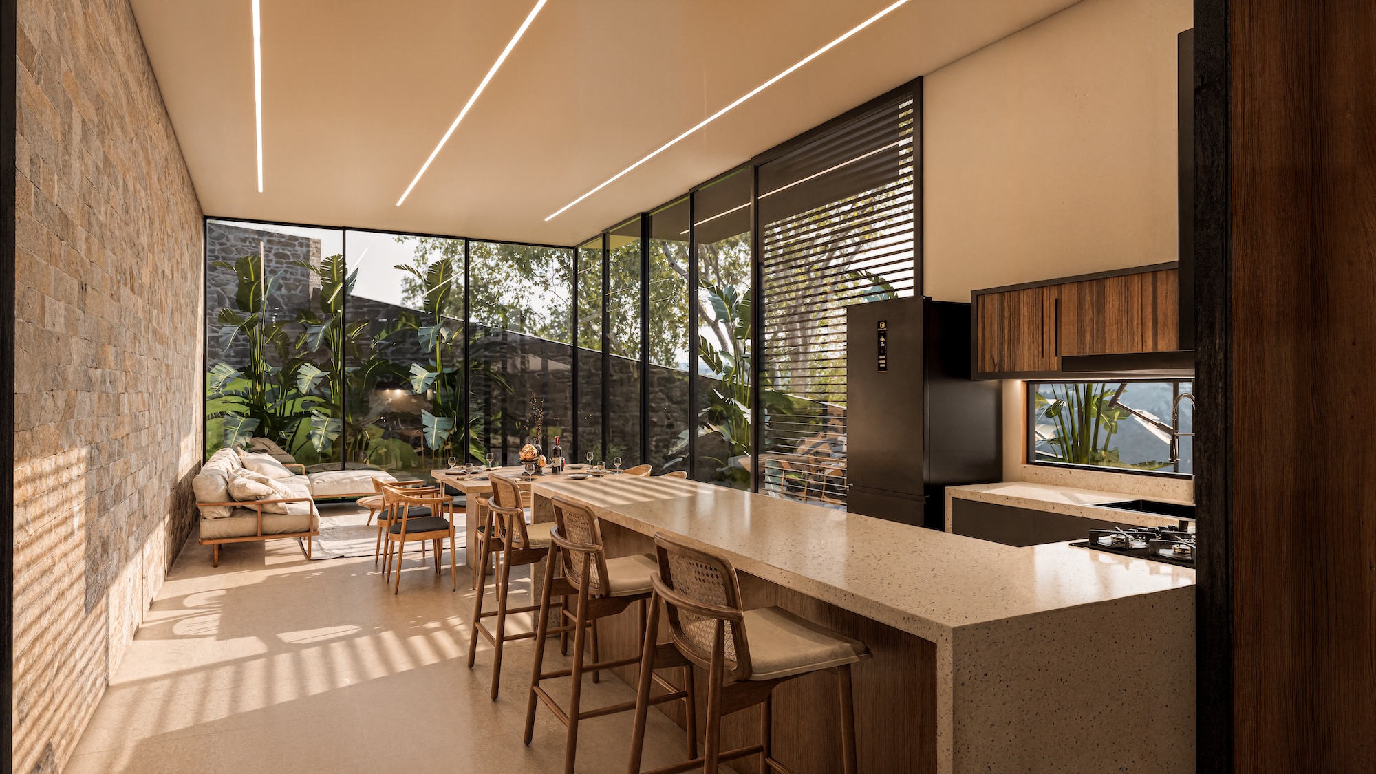 Kitchen & living — Villa 2